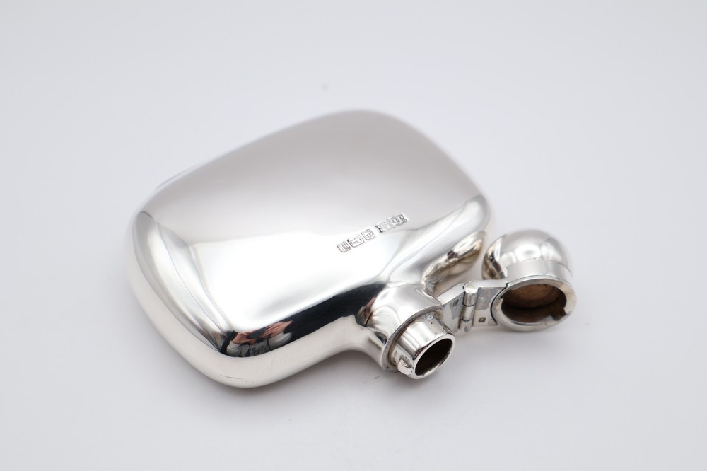 Antique Solid Silver Hip Flask Hallmarked Sheffield 1905