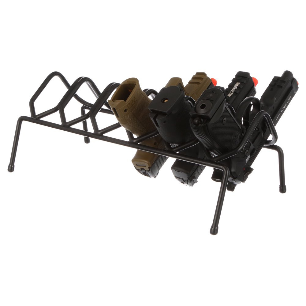 HANDGUN PISTOL RACK Vinyl Coated 6 Gun Storage