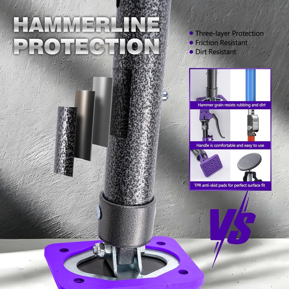 Quality Steel Adjustable Cabinet Jack Support Pole, Quick Support Rod & Drywa...