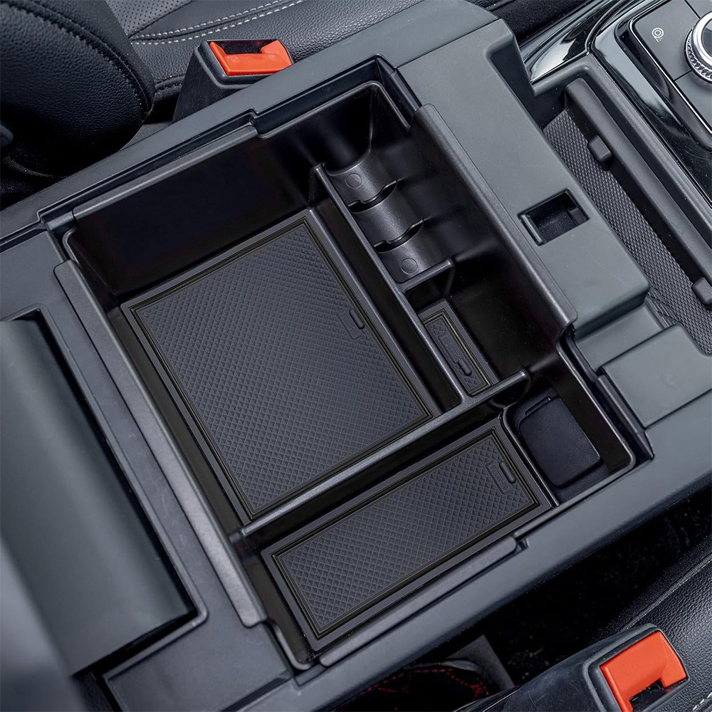 For 2020-2026 Ford Explorer Center Console Armrest Storage Box Organizer Black