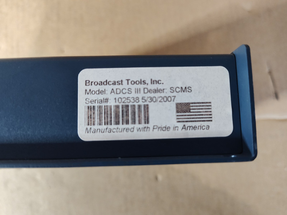 Broadcast Tools ADCS III EAS AES Digital Audio Analog Digital Converter - Nice !