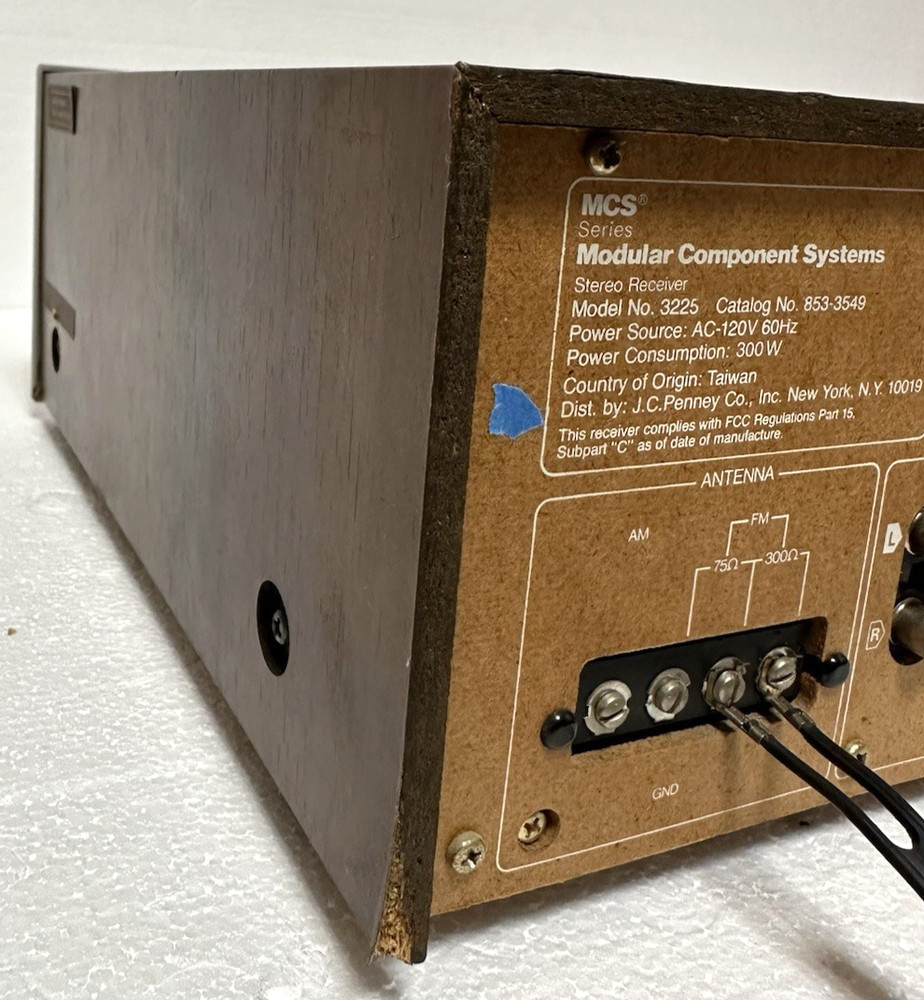 MCS MODULAR COMPONENTS SYSTEM RECEIVER 3225 Tested & Working!