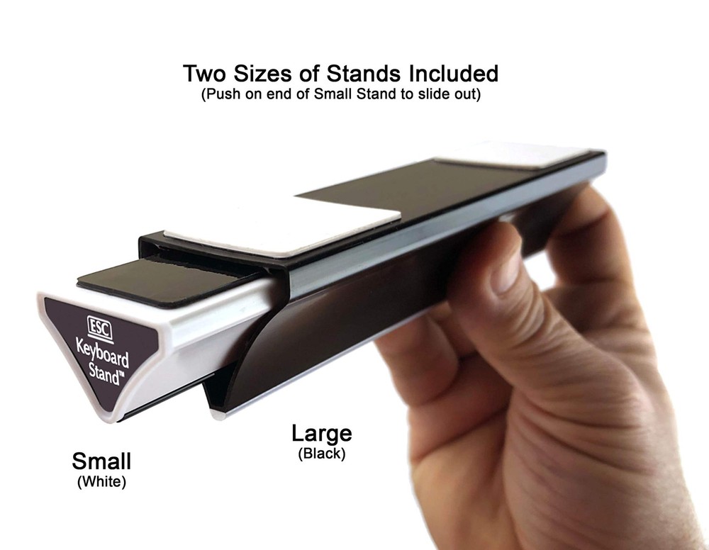 ESC Keyboard Stand 2 Sizes Fixed Tilt Ergonomic Riser for Compact & Full Keyb...