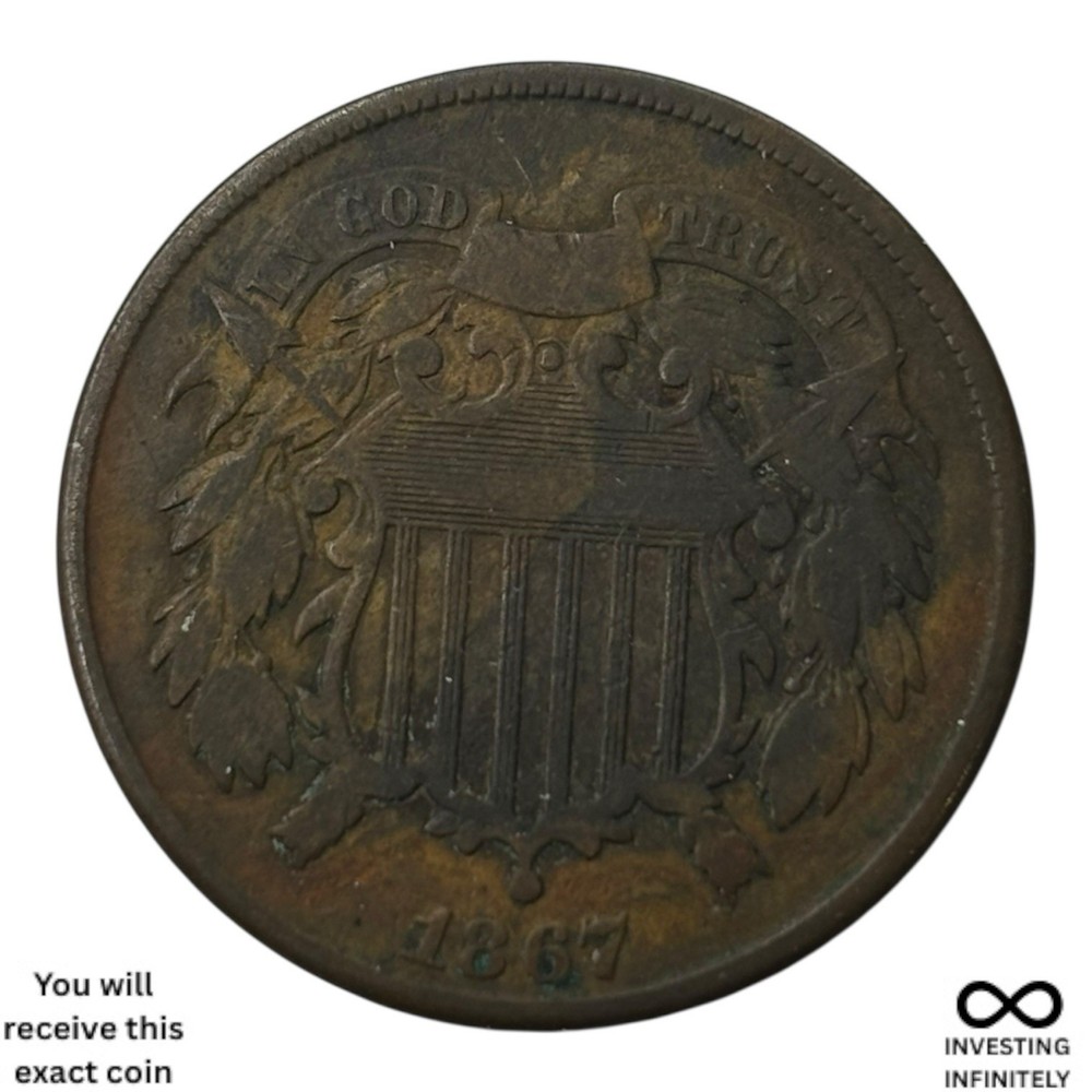1867 2 Cent Piece X-1486