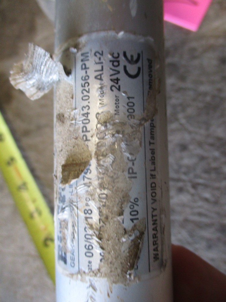 Used Bircraft Geared Linear Actuator 24v, Model ALI-2, Military, Tested-working