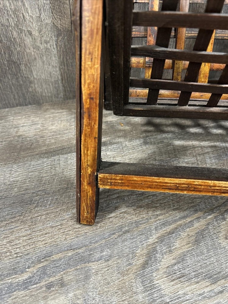 Bamboo Wood Folding Magazine Rack Holder
