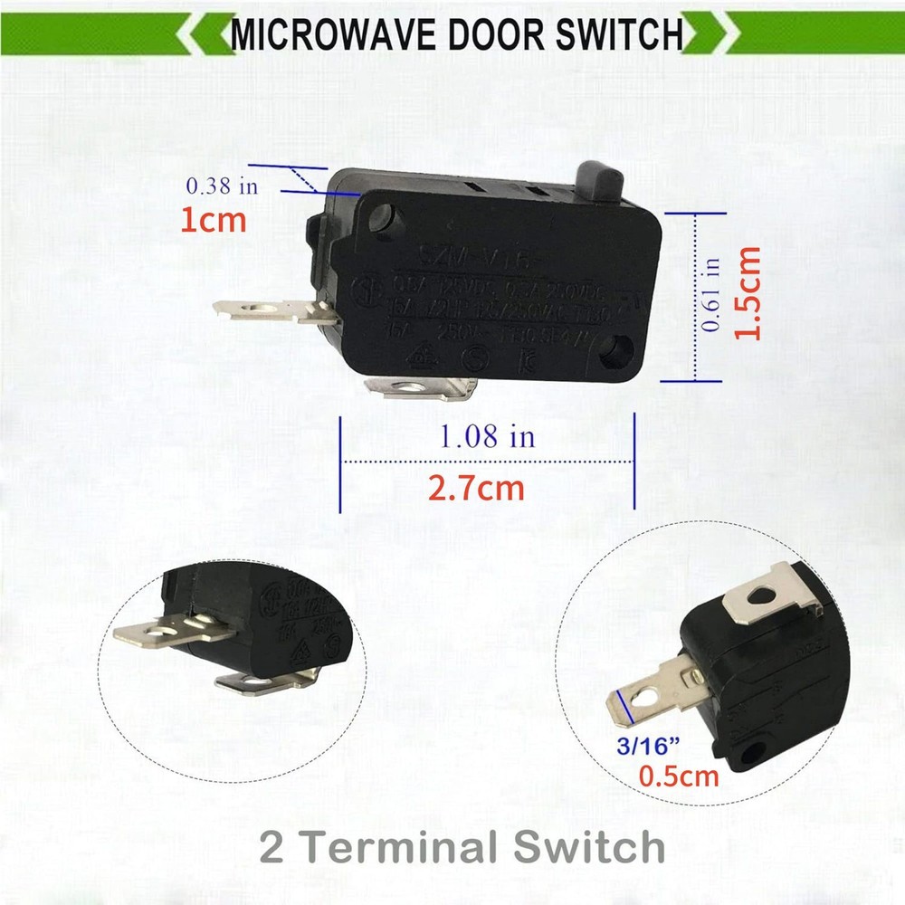 Microwave Oven Door Switch 16A Interlock (2 Normally Open, 1 Normally Closes