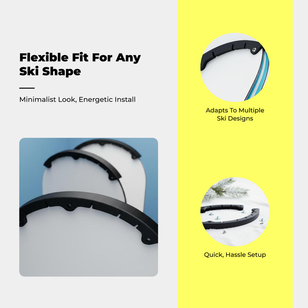Black ski protector for powder