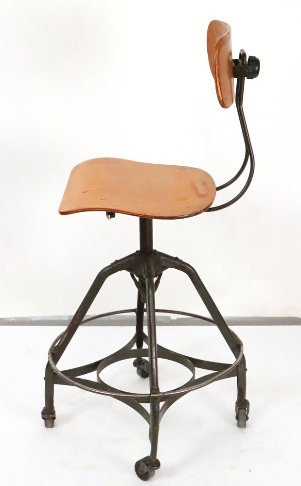 Vintage Industrial Toledo Drafting Stool