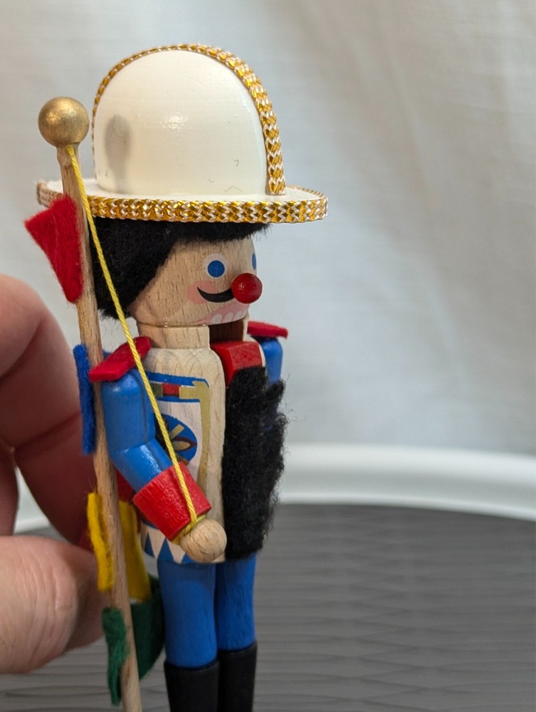 Steinbach Nutcracker with Flags, Admiral Figure, Small (5.5" Tall), VG w/Sticker