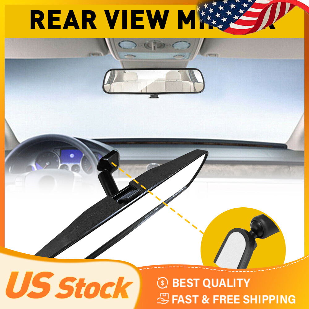 8 For Universal Black For Universal View Rear Mirror Interior Replacement EW