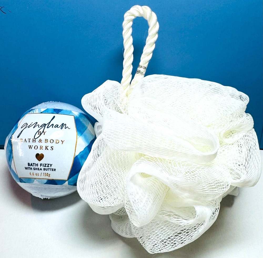 *NEW* GINGHAM ~ 2PC GIFT SET ~ Bath Fizzy & Loofa ~ Bath & Body Works