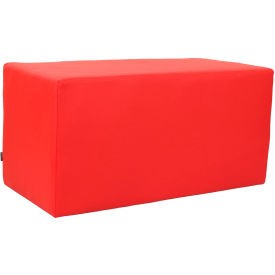 Interion Antimicrobial Rectangle Reception Bench Red  Industrial 695628RD-AM