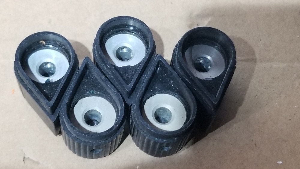 Knobs For Electronics Black Pointer Knobs - Lot Of 5 Pcs - 1 1/4 " Larger