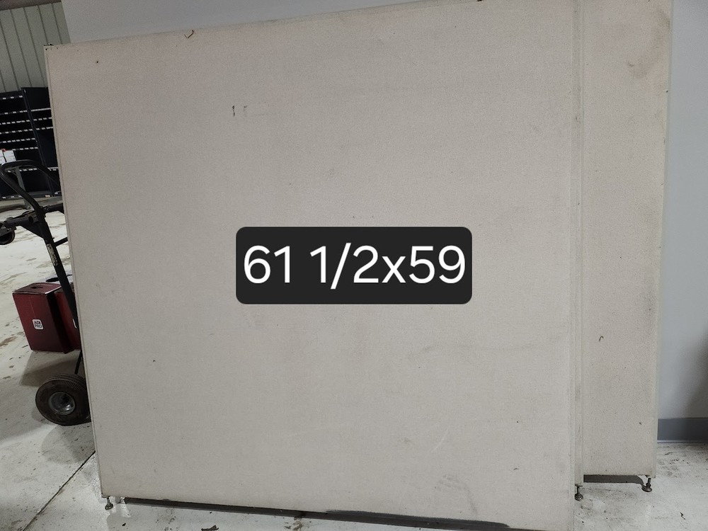 Assorted sizes cloth covered cubicle panels