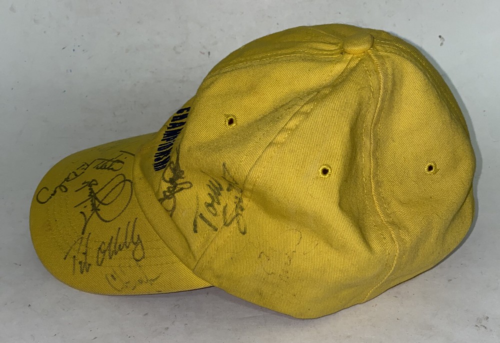 PGA Championship 2000 Yellow AUTOGRAPHED Golf Hat