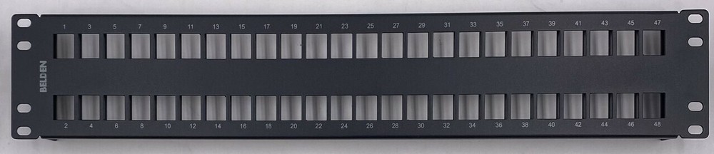 BELDEN AX108597 BLACK 48-PORT 2U KEYCONNECT PATCH PANEL