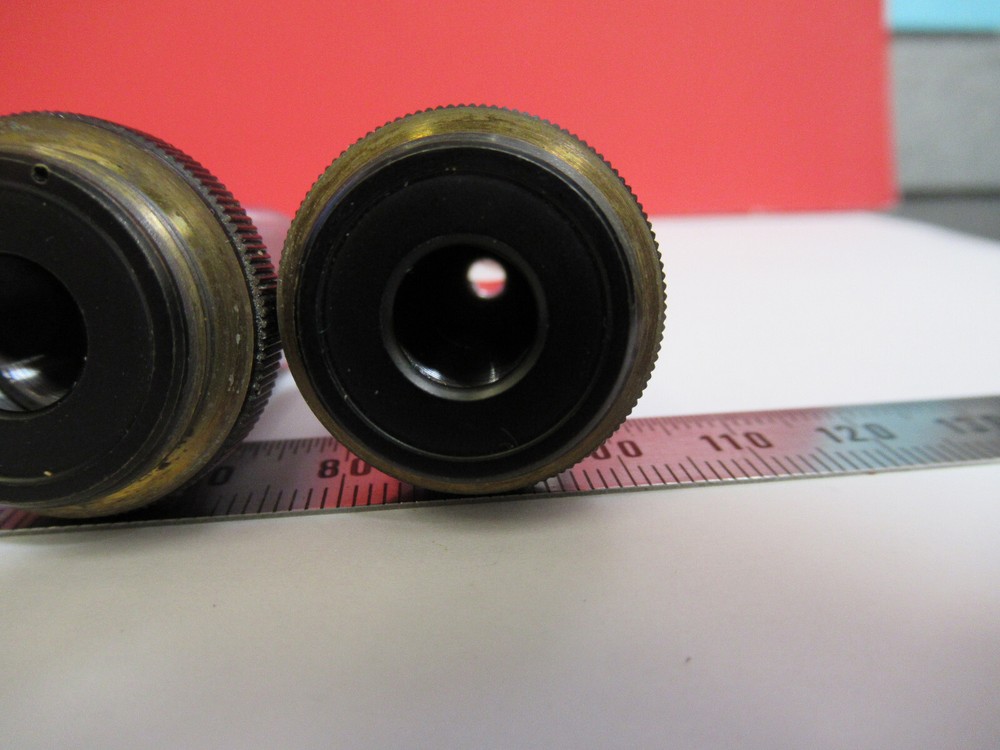 LOT 4ea OBJECTIVE OLYMPUS JAPAN OPTICS MICROSCOPE PART AS PICTURED S3-B-51