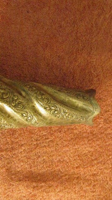 Vintage Metal Decorative Vase bx bb