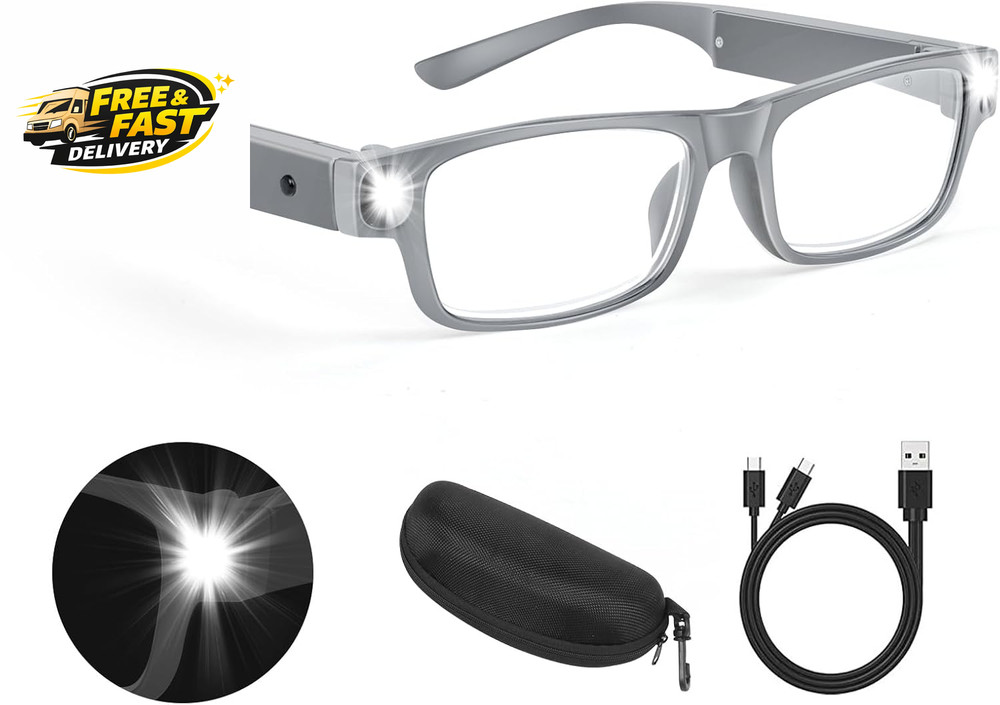 200% Magnifying Glasses with Light,Usb Rechargeable LED Lighted Magnifying