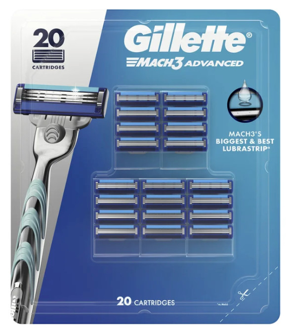 Gillette Mach3 Advanced Cartridge Refills, 20-count
