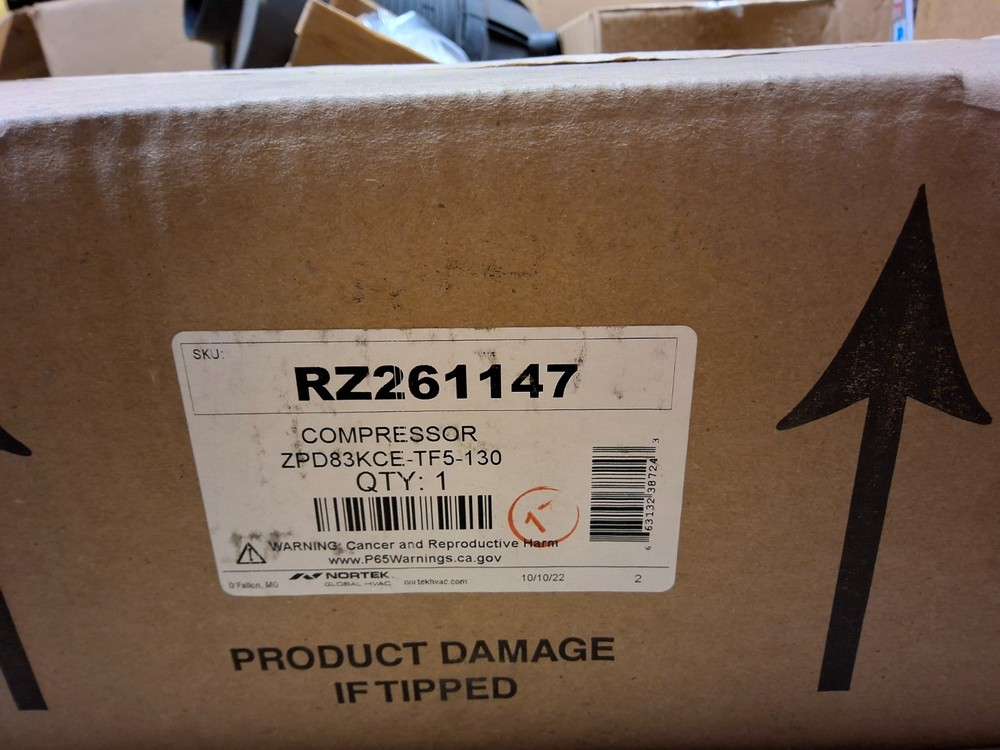 Emerson Copeland Scroll Compressor ZPD83KCE-TF5-130 3-Phase 60 Hz