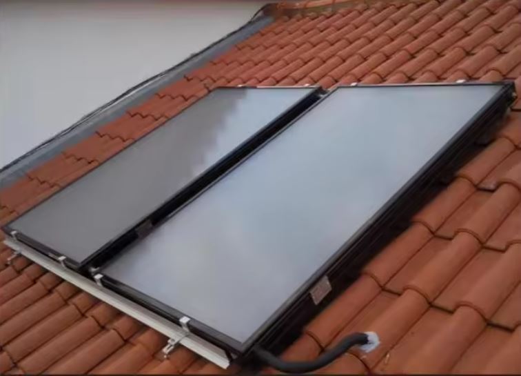 Whole House Off Grid Double Coil Solar Water Heater Tank, Solar Panel, Collector