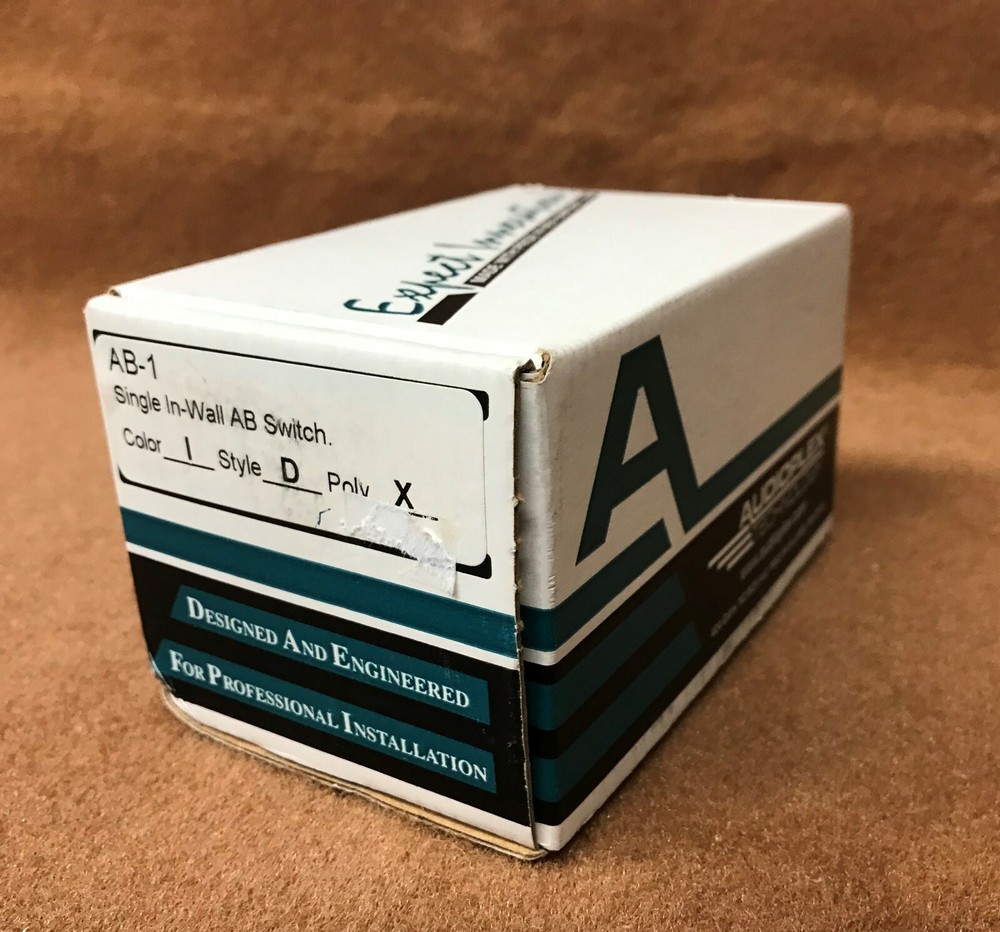 NOS AudioPlex Technology AB-1 In-Wall A/B Switch, Decora, Ivory