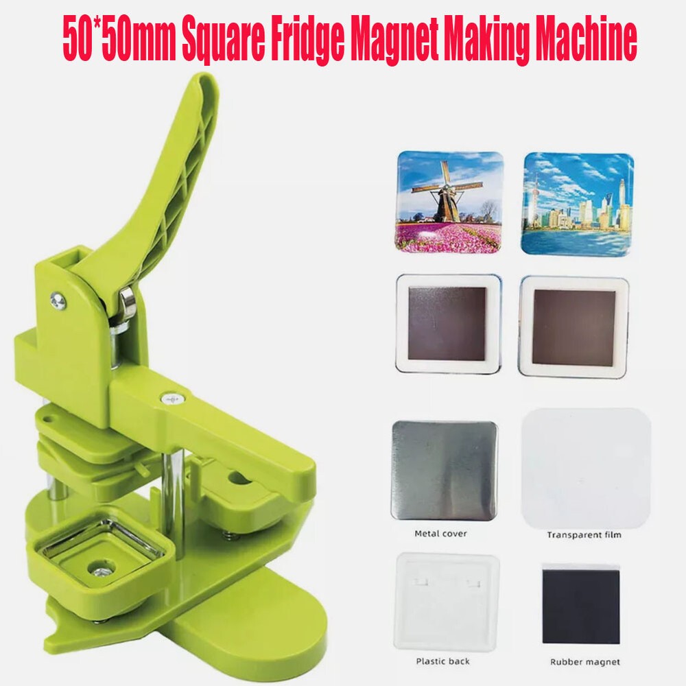 50*50mm 2inch Square Fridge Magnet Making Machine Kit + 100 pcs Magnet Materials