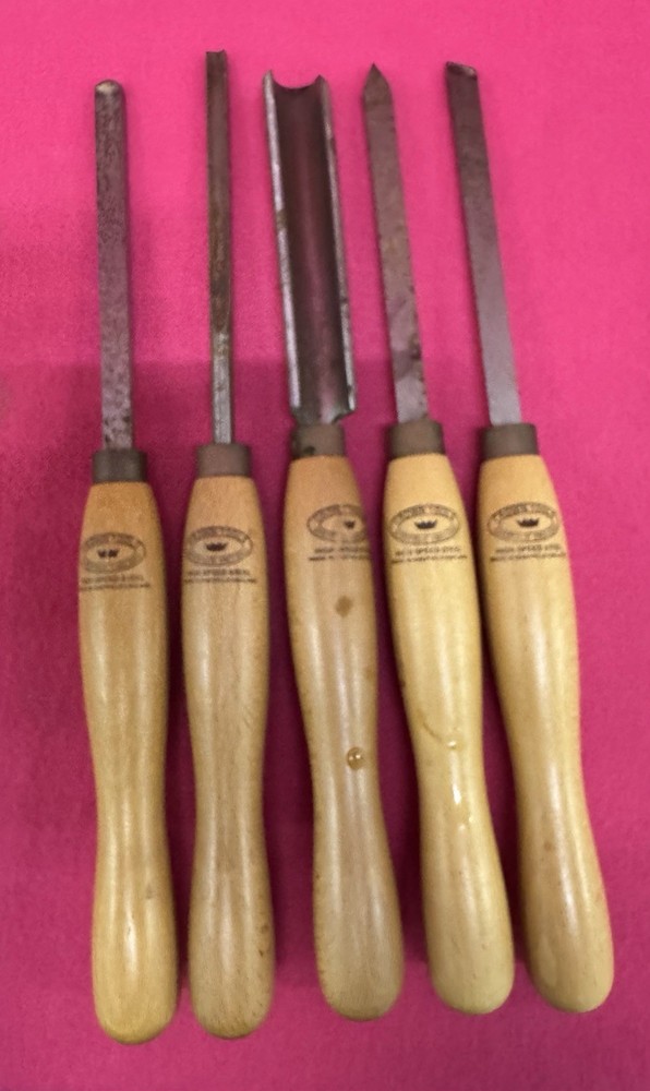 Crown Handmade 5 Piece Full Size Woodturning Set.