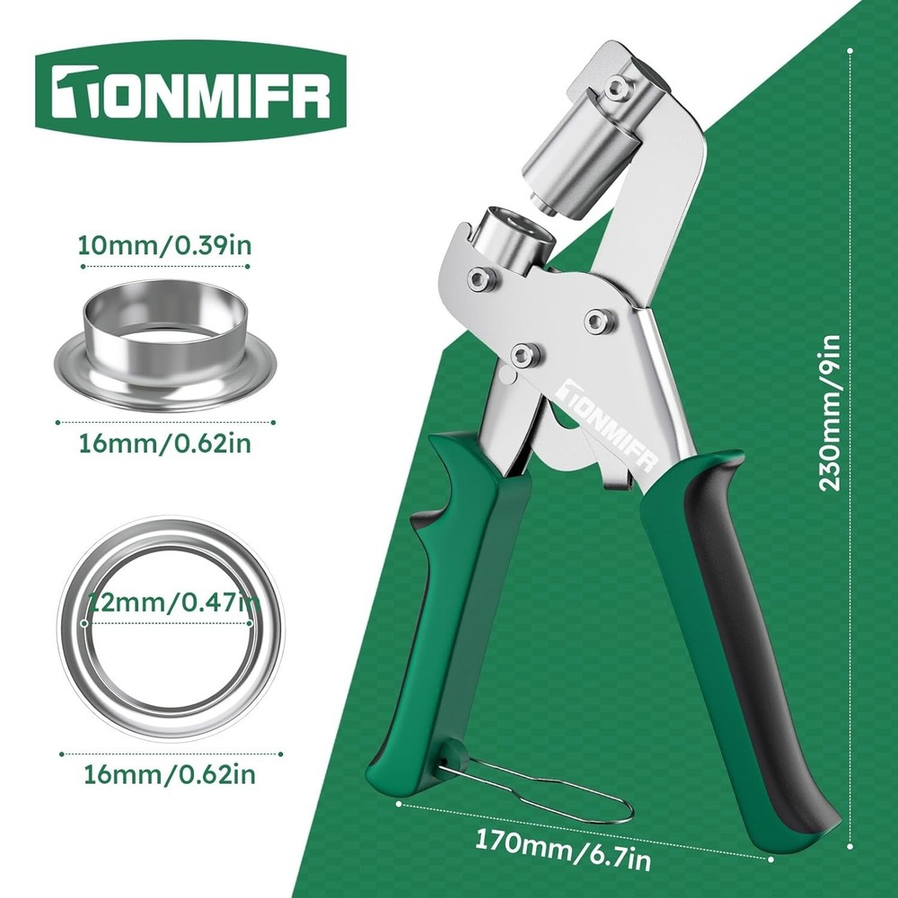 Complete Grommet Kit: Heavy-Duty Press, Hole Cutter & 300 Rust-Resistant Eyelets