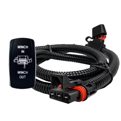 Power Bus Bar Plug Wire Kit Winch in/Out Rocker Switch Compatible with