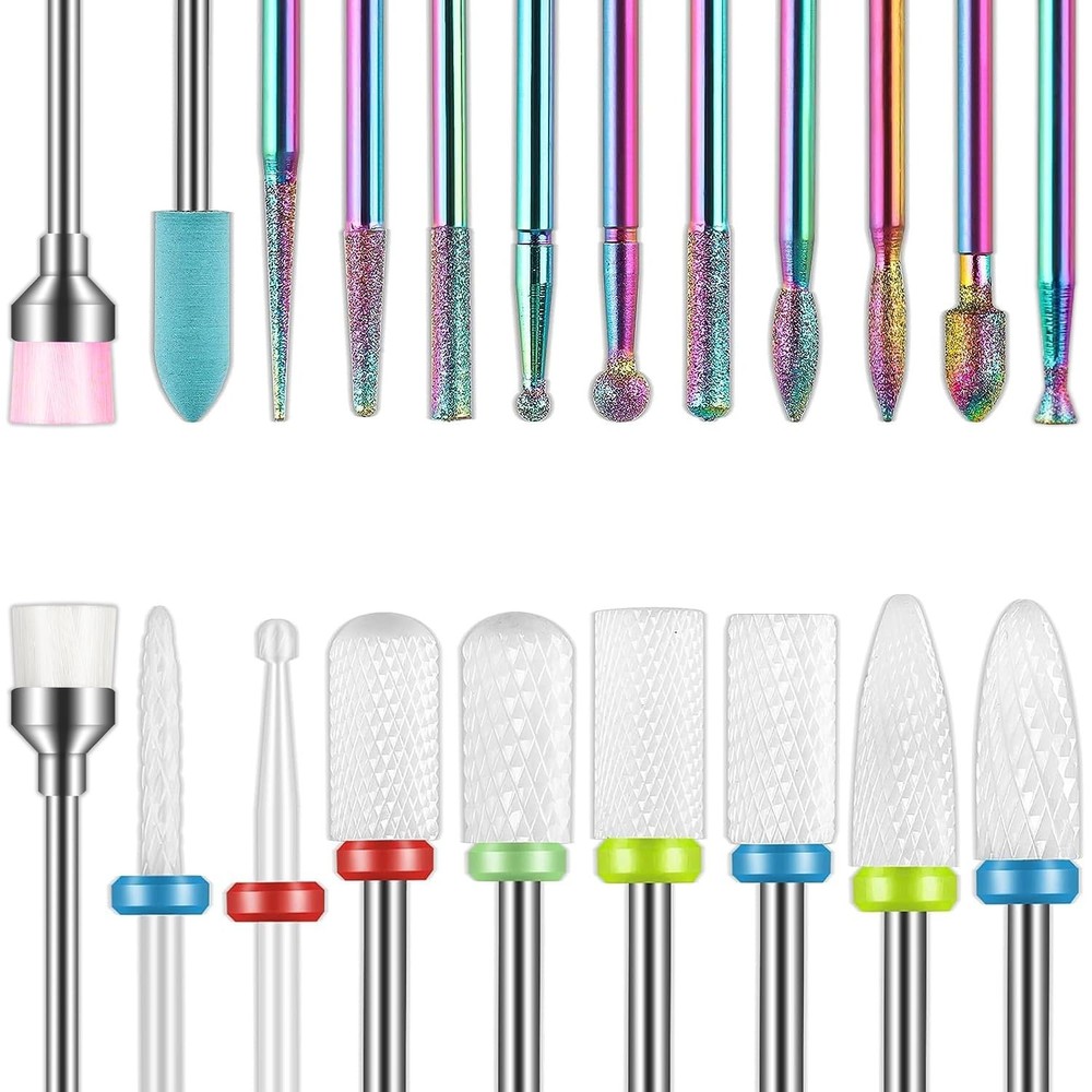 21pc Nail Drill Bits Set: Precision Tools for Salon-Quality Manicure & Pedicure