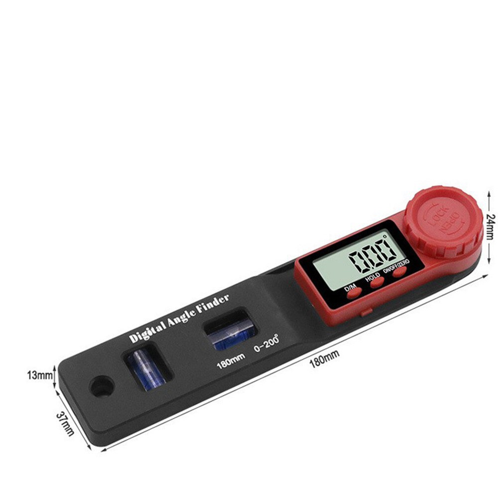 2-in-1 Mini Digital Display Spirit Level Protractor Woodworking Angle Ruler