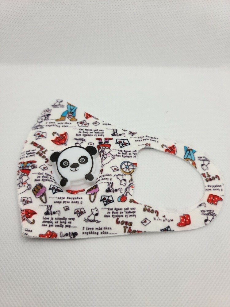 Children Bear face mask reusable 3x assorted picked randomly