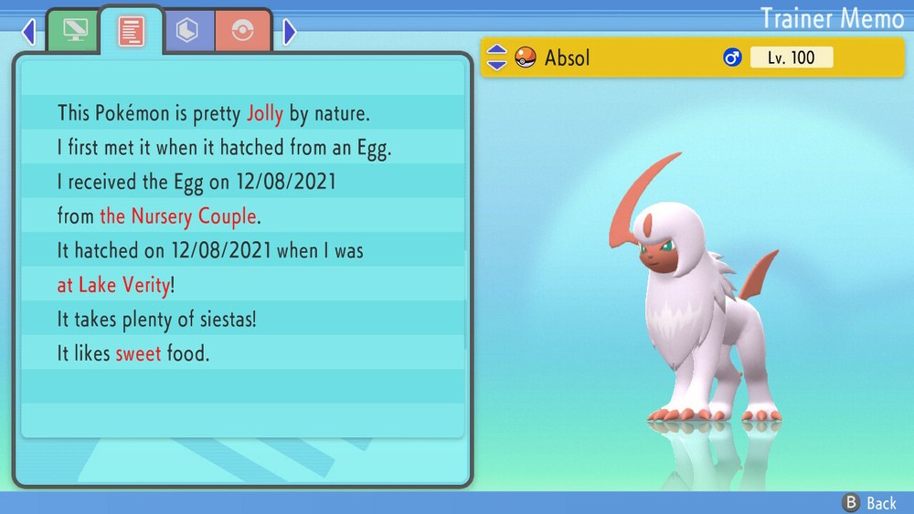 Shiny Absol 6IVs Pokemon BDSP