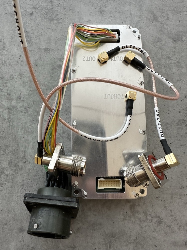 Military 7-channel high frequency (microwave/RF) distribution module.