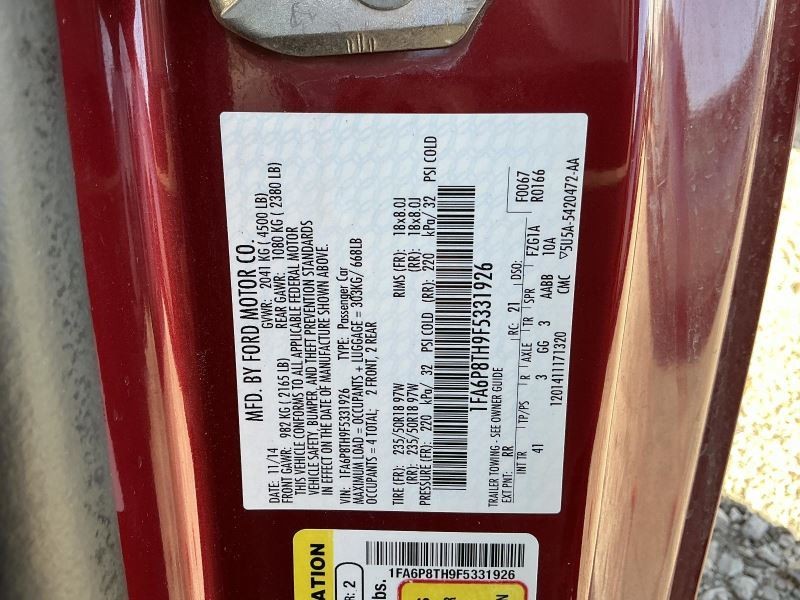 System Restraint Bag Module Floor Mounted Between Seats Fits 15-16 MUSTANG 7873