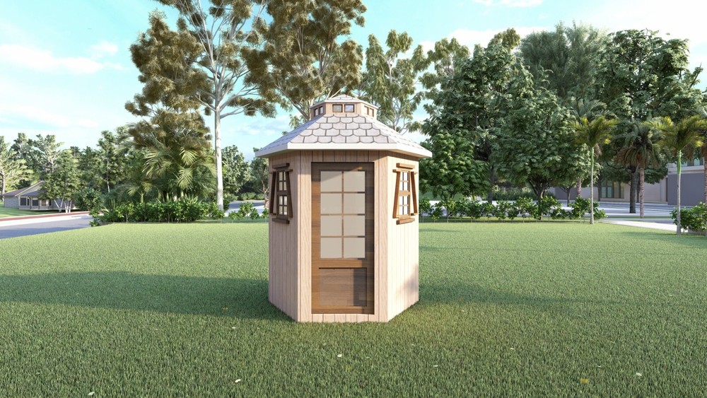 Hexagon Shed Plans – 4' Hexagon Shape with 8' Diameter, DIY Wood Construction