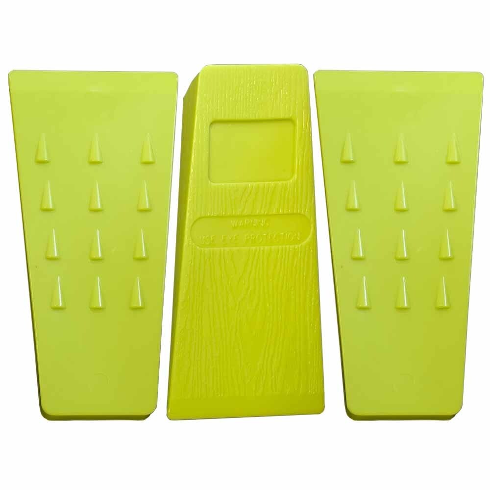 3 Pack 5.5" Tree Felling Wedge Logging Bucking Falling ABS Plastic (Green)
