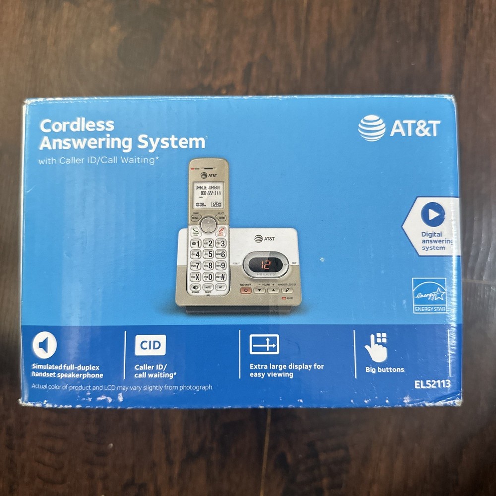 EL52113 Cordless Phone with Answering System & Backlit Keys