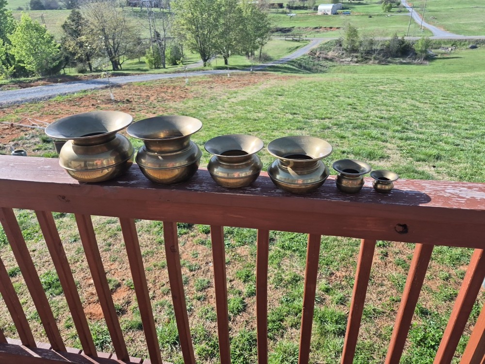 Lot Of 6 Spittoons Graduated