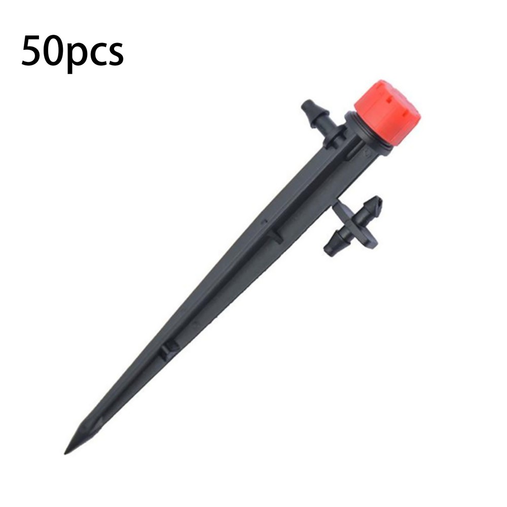 50Pack Adjustable Water Flow Irrigation Dripper Nozzle Stake Emitter Drip opt