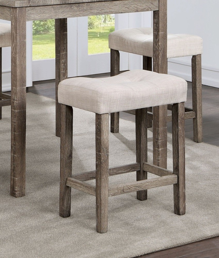 Transitional 5pc Counter Height Dining Set Gray Counter HT. Table and 4x Stool