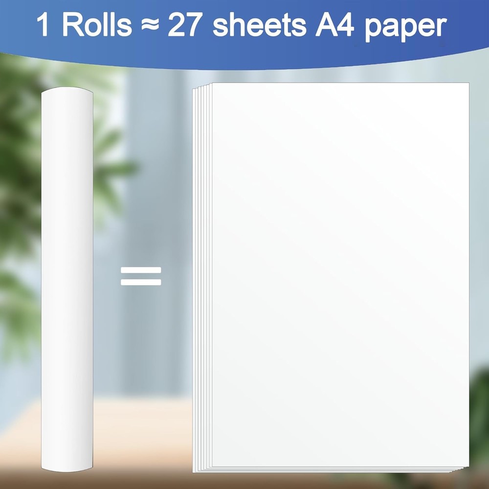 Potanro Thermal Printer Paper Printing Quick-dry A4 white