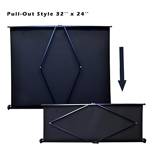 Pyle PRJTP46 40" Projector Screen, mobile Pull-Out Style Portable(32'' x 24'')