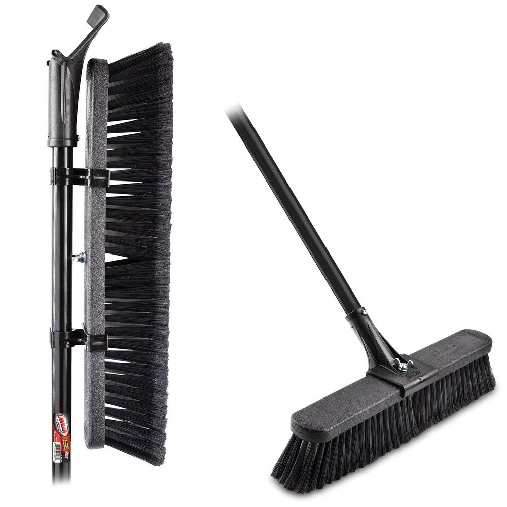 Libman 18" High Power Push Broom Multi-Surface Steel Handle