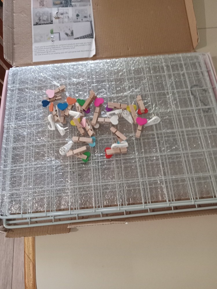 Zuokemy 4 Pc Decorative Wall Grid Panel Set