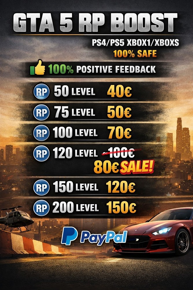 GTA 5 PS5/PS4 XBOX1/XBOXS RP BOOST🏷