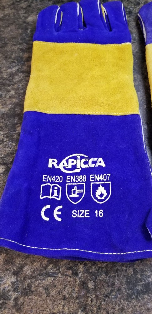 Rapicca Leather Welding Gloves Size 16 NWOT